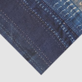 Shibori Indigo Mudcloth Quilt Tissuepapier (Detail)