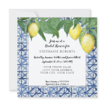 Shibori Navy n White w Lemon Citrus Vrijgezellenfe