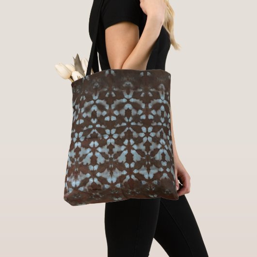 Shibori Print Pattern Canvas tas (Dichtbij)