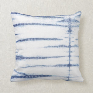 Shibori Stripe, Indigo Newest Kussen
