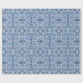 Shibori Tie Dye Blue Cadeaupapier (Vlak)