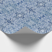 Shibori Tie Dye Blue Cadeaupapier (Hoek)