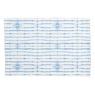 Shibori Tie Dye Blue Line Pattern Pillow Hoesje Kussensloop