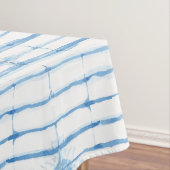 Shibori Tie Dye Blue Line Pattern Tablecloth Tafelkleed (Voorbeeld)