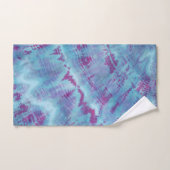 Shibori Tie Dye Blue Paars Boho Bath Bad Handdoek (Handdoek)