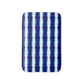 Shibori Tie Dye Blue Stripe Patroon Badmat (Voorkant Verticaal)