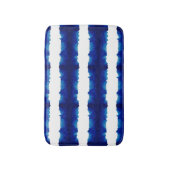 Shibori Tie Dye Blue Stripe Pattern Mat (Voorkant Verticaal)
