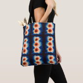 Shibori Tie Dye Fabric Pattern Boho Tote Bag (Dichtbij)