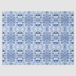 Shibori Tie Dye Indigo Blue White Asian Influent Tissuepapier