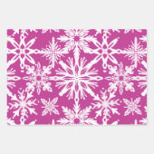 Shibori Tie Dye Pink Snowflakes Patroon Inpakpapier Vel (Voorkant)