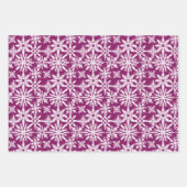 Shibori Tie Dye Pink Snowflakes Patroon Inpakpapier Vel (Voorkant 3)