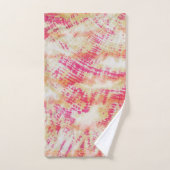 Shibori Tie Dye Roze Sinaasappel Boho Badhanddoek  Bad Handdoek (Handdoek)