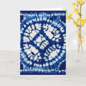 Shibori Tie Dye South Zeeen Indigo Batik Kaart (Gele Bloem)