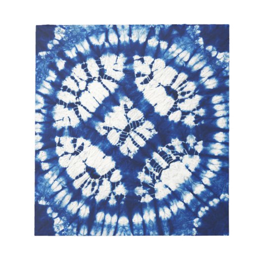 Shibori Tie Dye South Zeeen Indigo Batik Notitieblok (Voorkant)