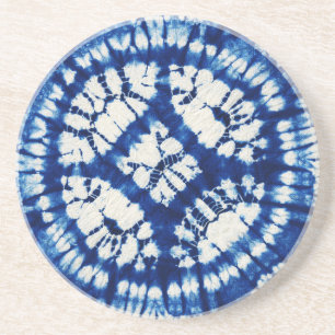 Shibori Tie Dye South Zeeen Indigo Batik Zandsteen Onderzetter