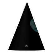 Shibu Inu hond kijkt naar de maan Feesthoedjes (Links)