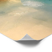 Shibui Azure Convergent Japan-Inspireerde Textuur Poster (Hoek)