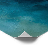 Shibui Azure Monoliet Japan geïnspireerde Textuur Poster (Hoek)