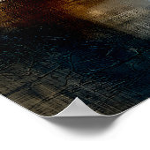 Shibui Bronzen Passage Getextureerde Geometrische Poster (Hoek)