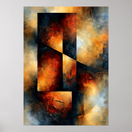 Shibui Ember Structure Japan geïnspireerde gestruc Poster