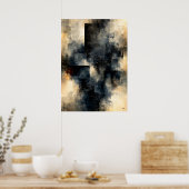 Shibui Obsidiaan Stille Textuur Architecturaal Poster (Keuken)