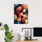 Shibui Terracotta Assemblage Japan geïnspireerde k Poster (Thuiskantoor)