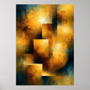 Shibui Vergulde Resonantie Japan-Inspireerde Textu Poster