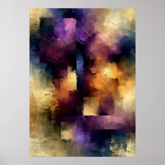 Shibui Violet Stilte Japans Geïnspireerde Textuur Poster (Voorkant)