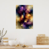 Shibui Violet Stilte Japans Geïnspireerde Textuur Poster (Keuken)