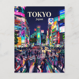 Shibuya Crossing Japan Briefkaart