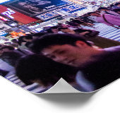 Shibuya Crossing 's Nachts Poster (Hoek)