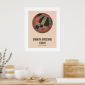 Shibuya Crossing, Tokio Japan Reizen Wall Art Poster (Keuken)