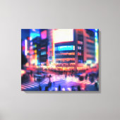 "Shibuya Nights: Verlichte Crossing Canvas Print (Voorkant)