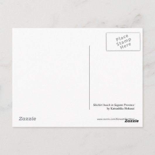 Shichiri-strand in de provincie Sagami (door Hokus Briefkaart (Achterkant)