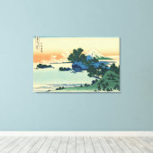 Shichiri strand in de provincie Sagami door Hokusa Canvas Afdruk (Insitu (Houten vloer))