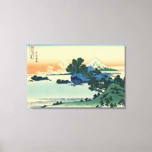 Shichiri-strand in de provincie Sagami door Hokusa Canvas Afdruk