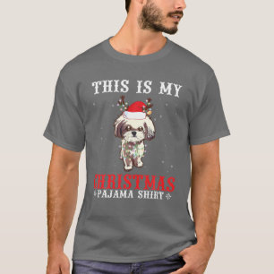 Shichon Reindeer Hat Lights Snow This Is My Christ T-shirt