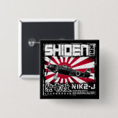 Shiden Kai Vierkante Button 5,1 Cm (Voorkant /achterkant)