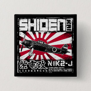 Shiden Kai Vierkante Button 5,1 Cm