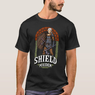 Shield Maiden Vrouw Viking Warrior Norse Mytholog T-shirt