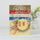 Shield Medal Groot Leger van de Republiek Bloemen Kaart (Staand voorkant)