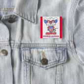 SHIELD MOUSE Badge Vierkante Button 5,1 Cm (In situ)