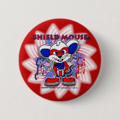 SHIELD MOUSE Happy Juli. Button 2015 (rood) (Voorkant)