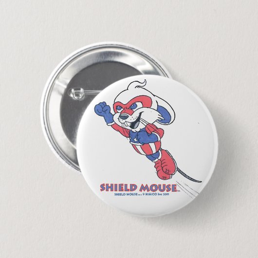 SHIELD MOUSE RONDE BUTTON 5,7 CM (Voorkant /achterkant)