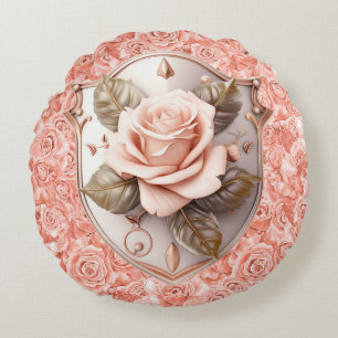 Shield of Faith op roze rozen rond kussen