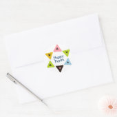 "Shield of Hamantaschen" Happy Purim Sticker (Envelop)