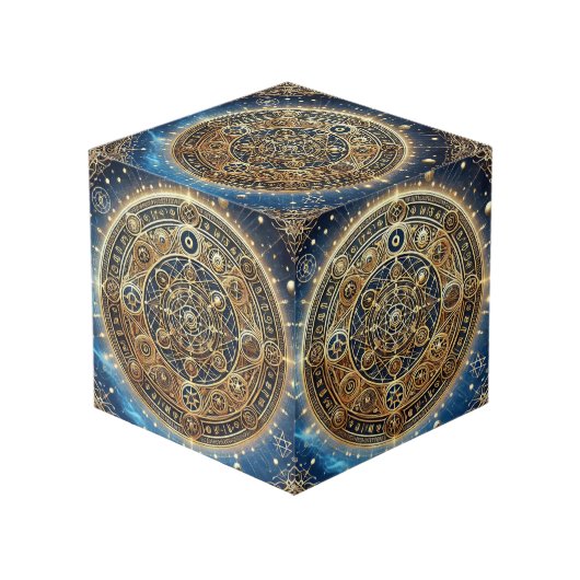 Shield of Warding Protection Sigil Cube beroemd ge Kubus (Voorkant hoekig)