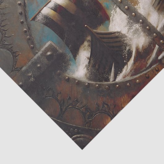 Shield Uitzicht Viking Ships Decoupage Tissuepapier (Detail)