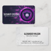 Shield | veiligheidsslot | Moderne technische acht Visitekaartje (Voorkant / Achterkant)