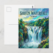 Shifen-waterval Taiwan Briefkaart (Voorkant / Achterkant)